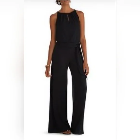 White House Black Market Black Wide Leg Jumpsuit, Size Small NWT - Picture 1 of 9